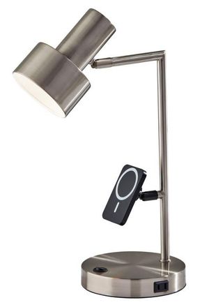 Adesso Rowe Supercharger LED Desk Lamp in Brushed Steel at Nordstrom
