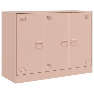 Berkfield Home Sideboard Pink 99x39x73 cm Steel | Size: 99 x 39 x 73 cm