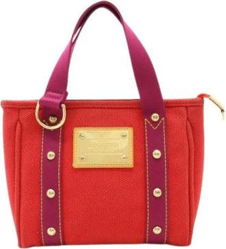 Louis Vuitton Pre-owned Mini Bags, female, Red, Size: ONE SIZE Pre-owned Canvas Mini Tote