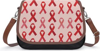 Generic Breast Cancer Awareness Ribbons Crossbody Bags for Women Shoulder Messenger Bag Purse Handbags