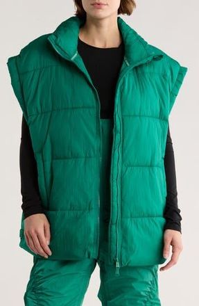 Free People FP Movement In a Bubble Oversize Puffer Vest in Green Glow at Nordstrom Rack, Size X-Large