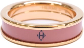 Herm&egrave;s Rose Gold Metal Band Ring (Pre-Owned)