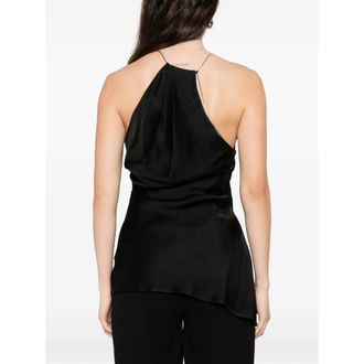 Victoria Beckham Draped Halterneck Tank Top - Black