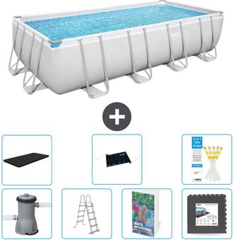Bestway Piscina Bestway Power Steel Rectangular - 488x244x122 Cm - 8-piezas S543