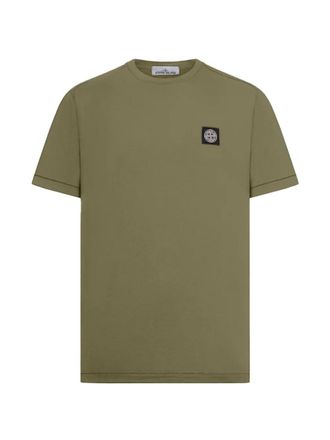 Stone Island Green Cotton T-Shirt