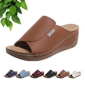 Generic VivaStep Sandals - Ergonomic & Non-Slip Sandals for Pain Relief, Viva Step Sandal Orthopedic Comfort Slippers (Brown, Adult, Women, 4.5, Numeric, UK F