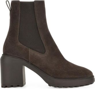 Hogan Brown Chelsea Boots