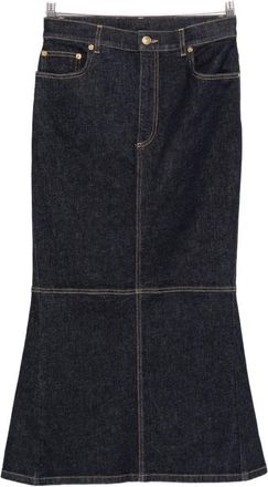 Moschino Denim Panelled Flared Skirt