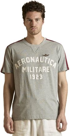 Aeronautica T-shirt Aeronautica Militaire comfort fit grijs opdruk
