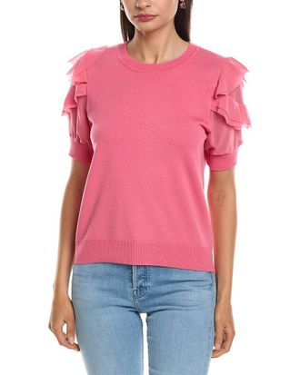 Nanette Lepore Ruffle Sleeve Top