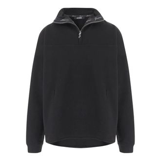 Jacquemus Rond Carr&eacute; Sweatshirt met col en rits - Heren - Vesten met rits - Zwart - XL - Katoen - Hoodies & sweatvesten