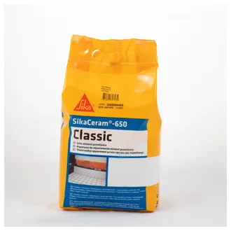 Sika Ceram-650 Classic, Blanco, Junta Mineral Porcel&aacute;nica, Lechada De Cemento Coloreada Para Relleno De Juntas De 1-6 Mm En Paramentos Y Pavimentos Interio