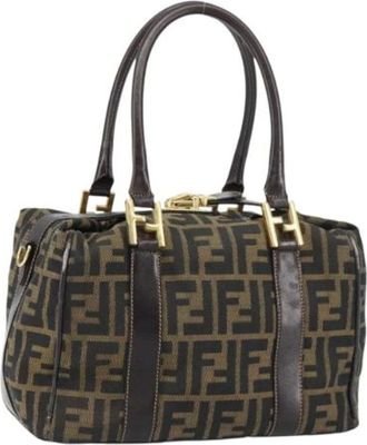 Fendi Pre-owned Handbags, female, Brown, Size: ONE SIZE Pre-owned Canvas Handbag
