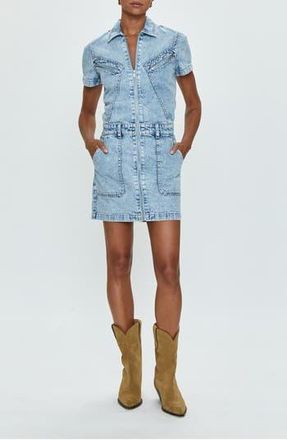 Pistola Denim Brix Short Sleeve Denim Dress in Meridien at Nordstrom Rack, Size Xx-Small