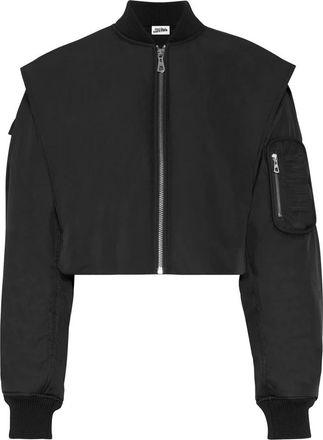 Jean Paul Gaultier Hooded Bomber Jacket - Dames - Bomber jackets - Zwart - XS - Leer - Jassen