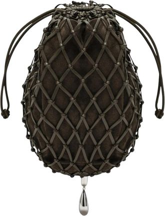 Savette Macram&eacute; Pouch - Dames - Schoudertassen - Groen - ONE Size - Leer - Tassen