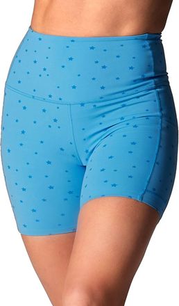 Tavi Slash & Dash Biker Shorts In Ocean Stars