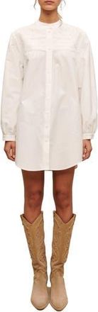 Maje Rever Long Sleeve Shirtdress in Blanc at Nordstrom Rack, Size 2-4 Us / 36 Eu
