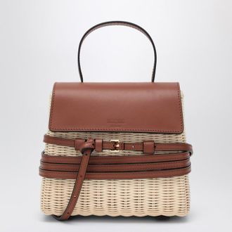 Moschino Tie Mie Bag In Raffia And