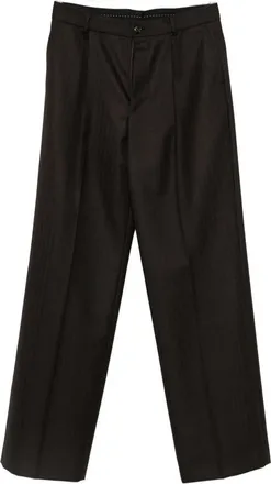 Dries Van Noten Herringbone-pattern Wide-leg Trousers