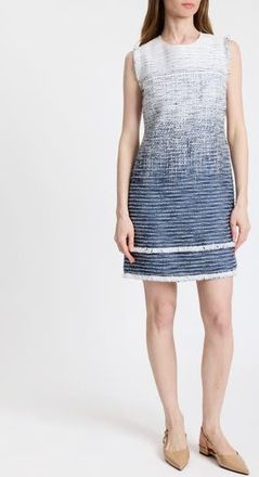 Santorelli Aretha Sleeveless Shift Ombre Dress in Blue Aura at Nordstrom, Size 4