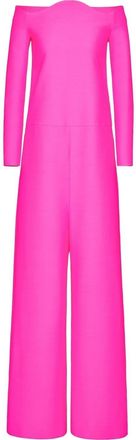 Valentino Garavani Crepe Couture jumpsuit - women - Polyamide/Viscose/Silk/Silk/Spandex/Elastane/Virgin Wool - 40 - Pink