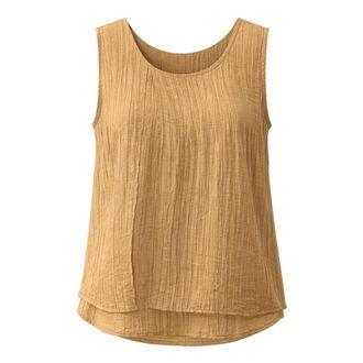 Seventy Sleeveless Tops, female, Beige, Size: XL Layered Top