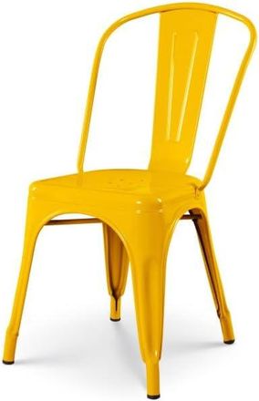 OEM Silla Met&aacute;lica Amarilla, Estilo Industrial - Acabado De Alto Brillo