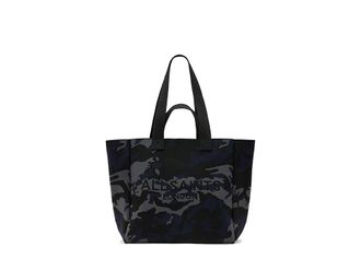 AllSaints Izzy E/W Tote Tote Handbags Camo Blue, Polyester