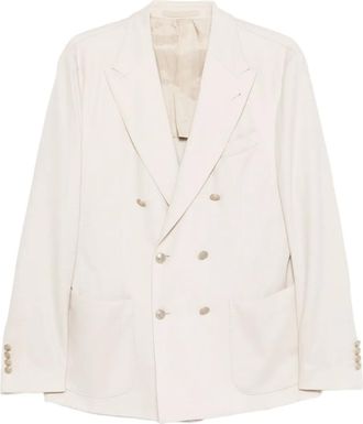 Eleventy Blazer met dubbele rij knopen - Beige