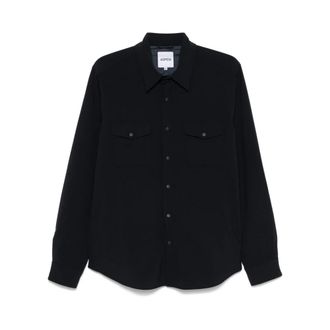 Aspesi Overhemden, Heren, Blauw, 2Xl, Wol, Gepolsterd Flanellen Overshirt