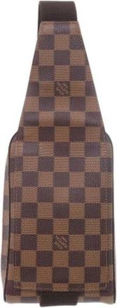 Louis Vuitton Pre-owned Cross Body Bags, male, Brown, Size: ONE SIZE Pre-owned Damier Ebene Sling Bag