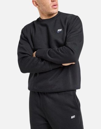 Nike Mens Nike Mens Sweatshirt Club Casual Sportswear Pullover Top - Black - Size: 42