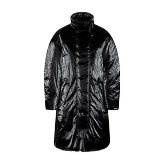 Isabel Marant Parkas, female, Black, Size: S Black Shiny Padded Coat