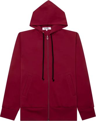 Comme Des Gar&ccedil;ons Hoodie met rits - Rood