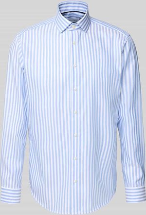 Christian Berg Regular Fit Business-Hemd mit Kentkragen in Bleu, Größe 39/40