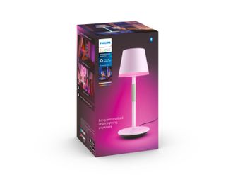 Philips White And Color Ambiance, L&aacute;mpara De Mesa Port&aacute;til Hue Bello, Compatible Con Bluetooth, Blanca - Philips