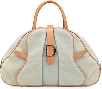 Dior Womens Saddle Denim Handbag - Light Blue Textile - One Size