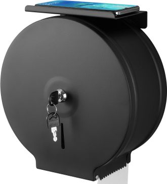 OEM Portarrollos De Papel Higi&eacute;nico Comercial De Gran Capacidad, De Acero Inoxidable, Para Montaje En Pared, 22,9 Cm, Con Cerradura Y Llave (negro)