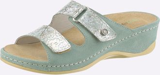 Waldl&auml;ufer Pantolette WALDL&Auml;UFER, Damen, Gr. 36, mint, Leder, Rindsleder, Veloursleder, Schuhe Pantolette