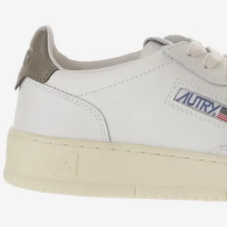 Autry Mens Sneakers Medalist Low Brown Leather Trainers