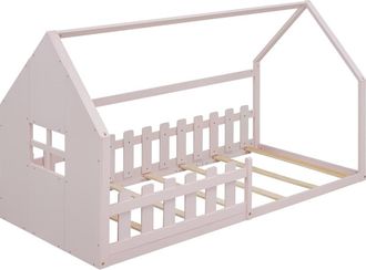 Urban Meuble Cama infantil cabina 90x200 cm madera rosa