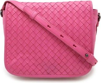 Bottega Veneta Pre-owned Cross Body Bags, female, Pink, Size: ONE SIZE Pre-owned Leather Shoulder Bag