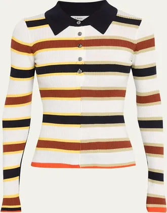 Zankov Caesar Striped Polo Top