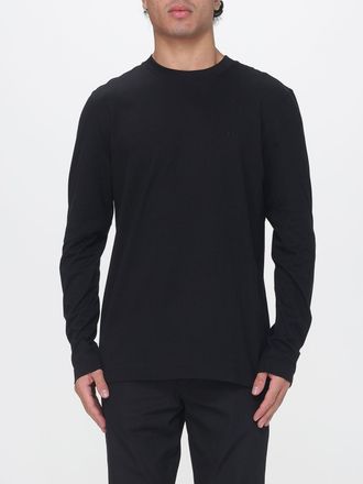 HUGO BOSS T-shirt a maniche lunghe in cotone con scollo a girocollo