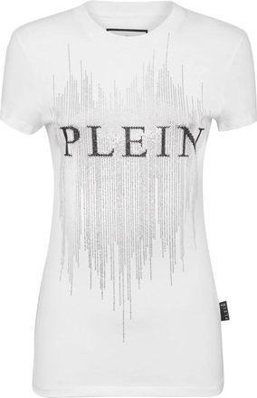 Philipp Plein T-Shirt Ronde Hals - Dames - T-shirts - Wit - XS - Katoen - Tops