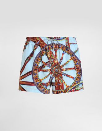 Dolce & Gabbana Carretto-print Swim Boxer Shorts - Man Beachwear Multicolor 3