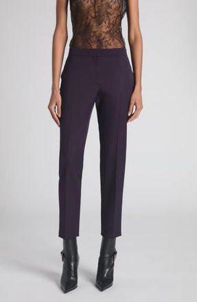 Alexander McQueen Wool Cigarette Trousers in Violet at Nordstrom, Size 6 Us