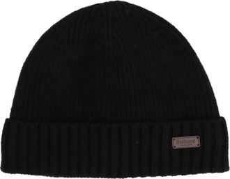 Barbour Black Logo Beanie Hat