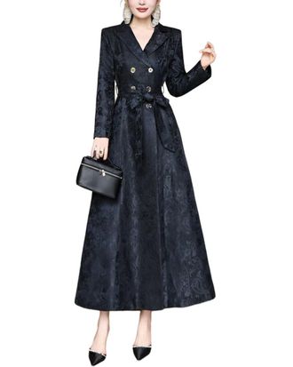 Burryco Black Solid Maxi Dress